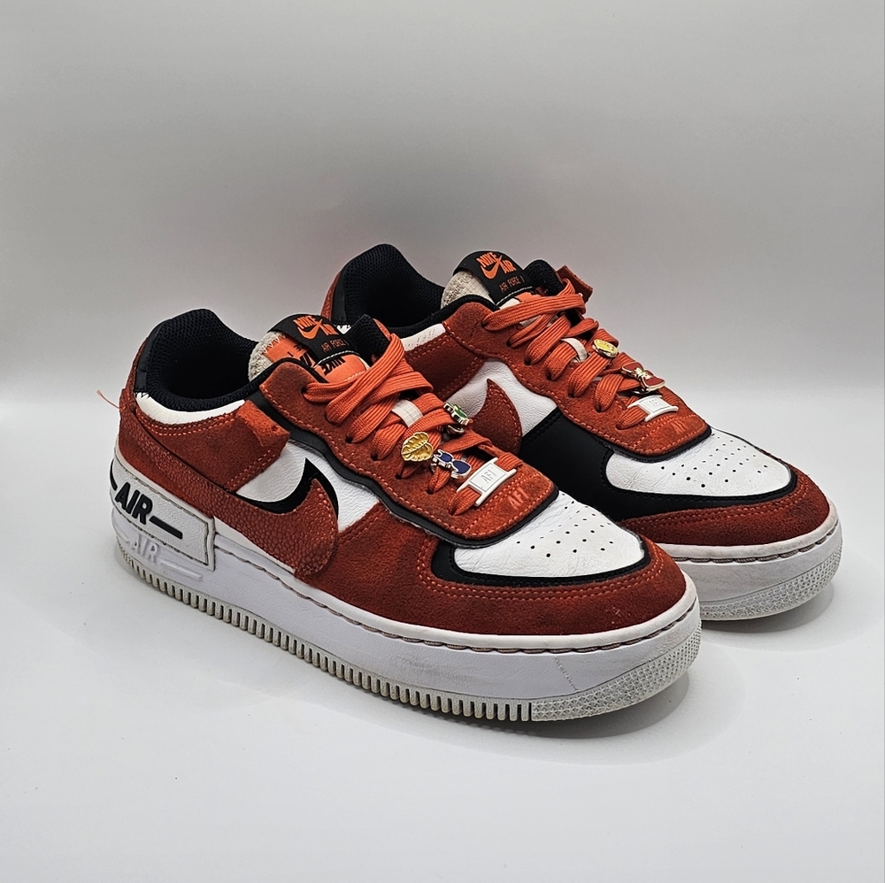 Nike Wmns Air Force 1 Shadow 'Cracked Leather Rush Orange'